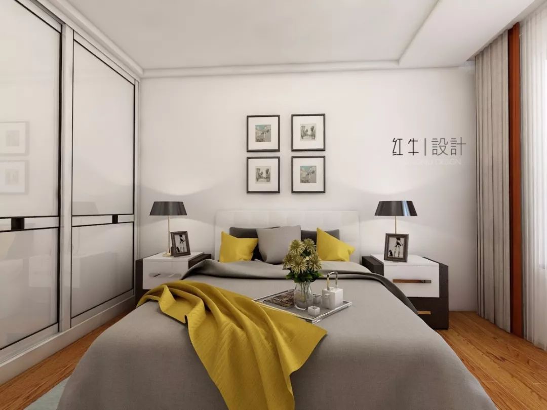 南京四季金輝90平米現(xiàn)代簡約風格裝修  跳躍色彩讓空間更靈動05