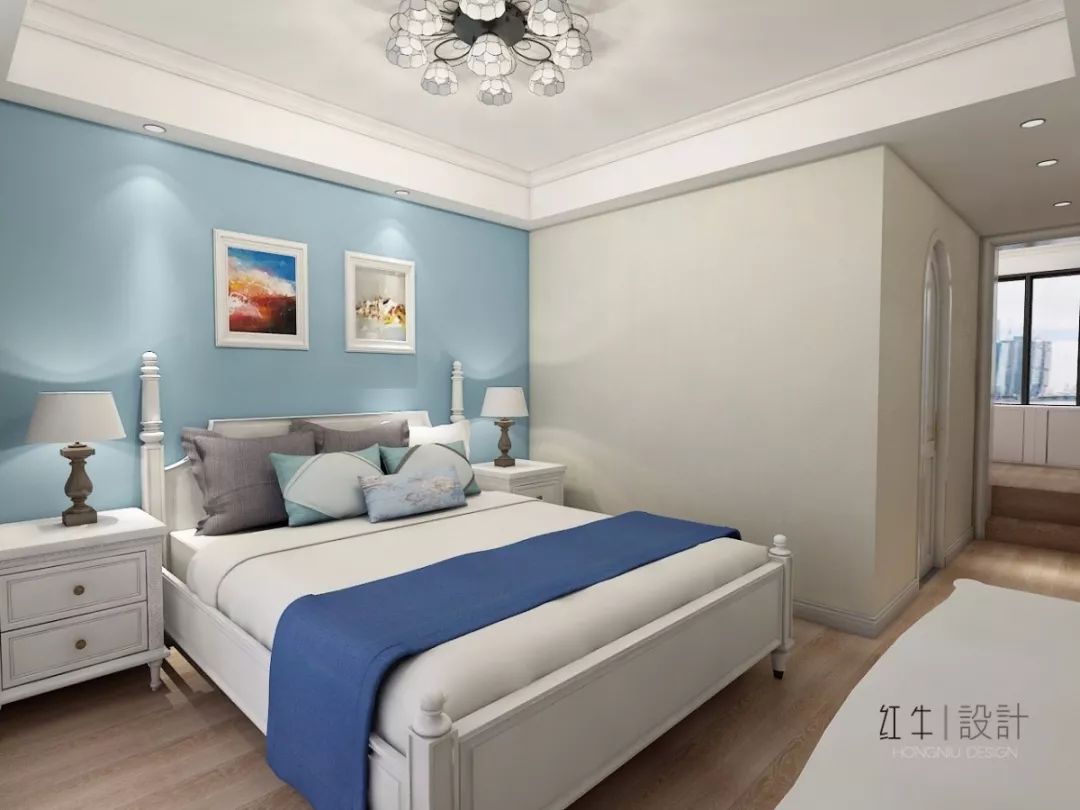 南京燕江府125㎡地中海風(fēng)格 主打藍(lán)白的浪漫情懷08