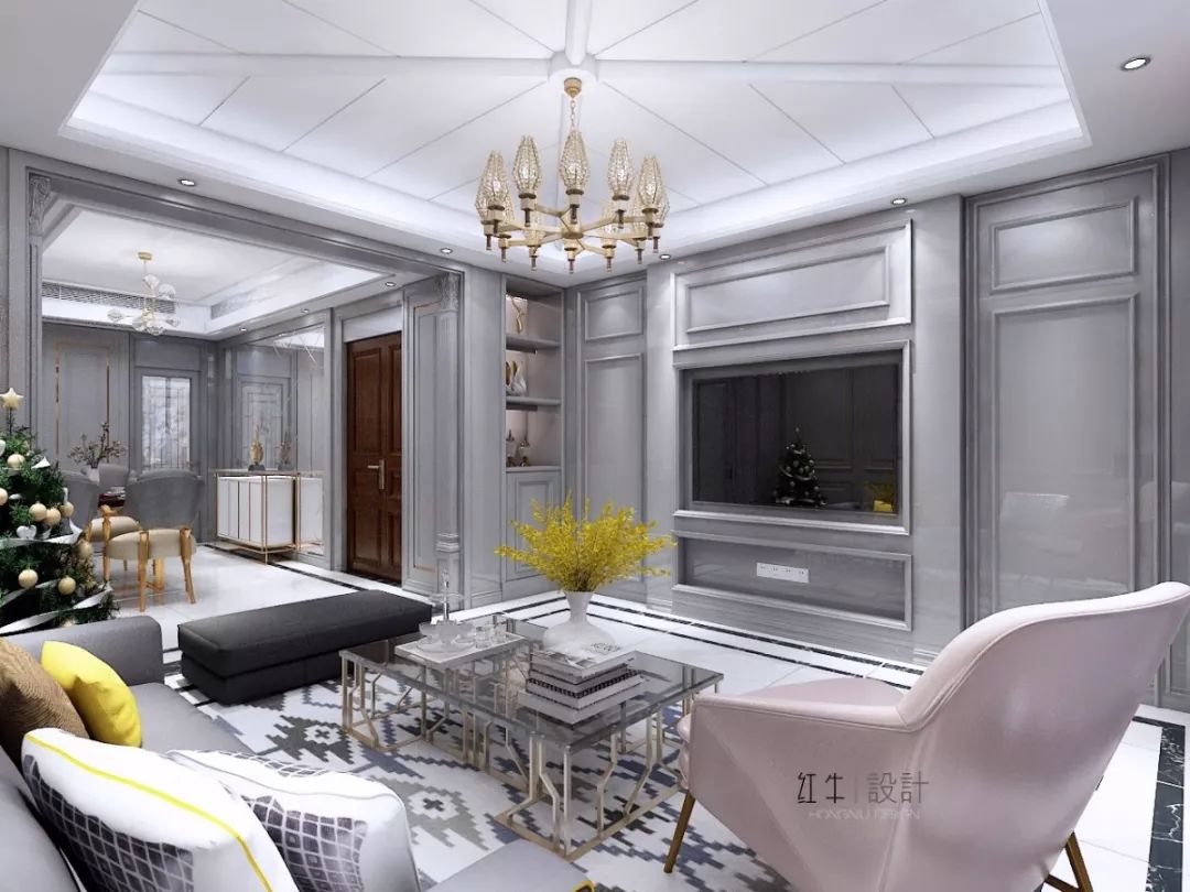 南京紫金未來(lái)城140平米簡(jiǎn)約法式風(fēng)格裝修  古典和現(xiàn)代的結(jié)合01