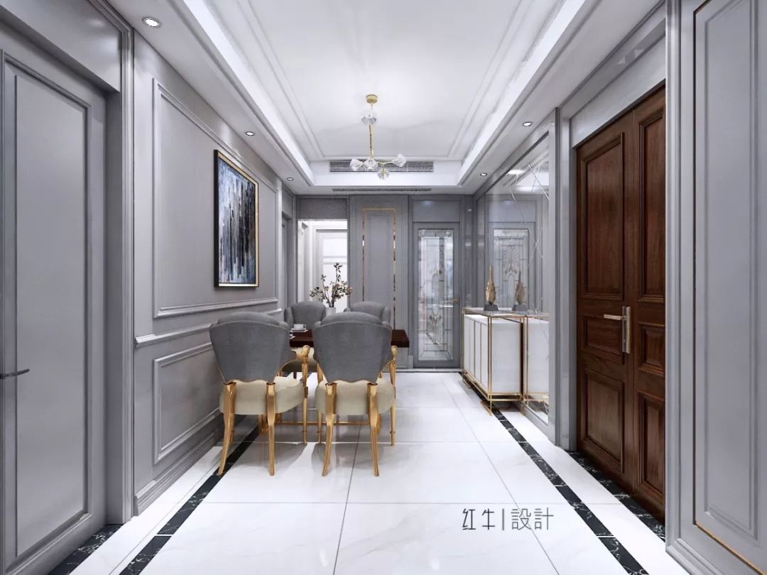 南京紫金未來(lái)城140平米簡(jiǎn)約法式風(fēng)格裝修  古典和現(xiàn)代的結(jié)合03