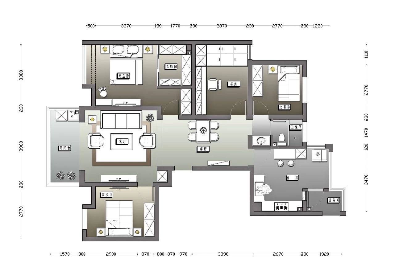 南京紫金未來(lái)城140平米簡(jiǎn)約法式風(fēng)格裝修  古典和現(xiàn)代的結(jié)合11