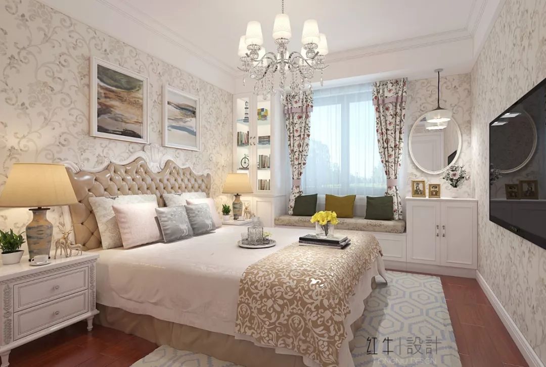 南京奧斯博恩莊園190平米現(xiàn)代中式風格裝修 古典美學融入現(xiàn)代設計06女兒房