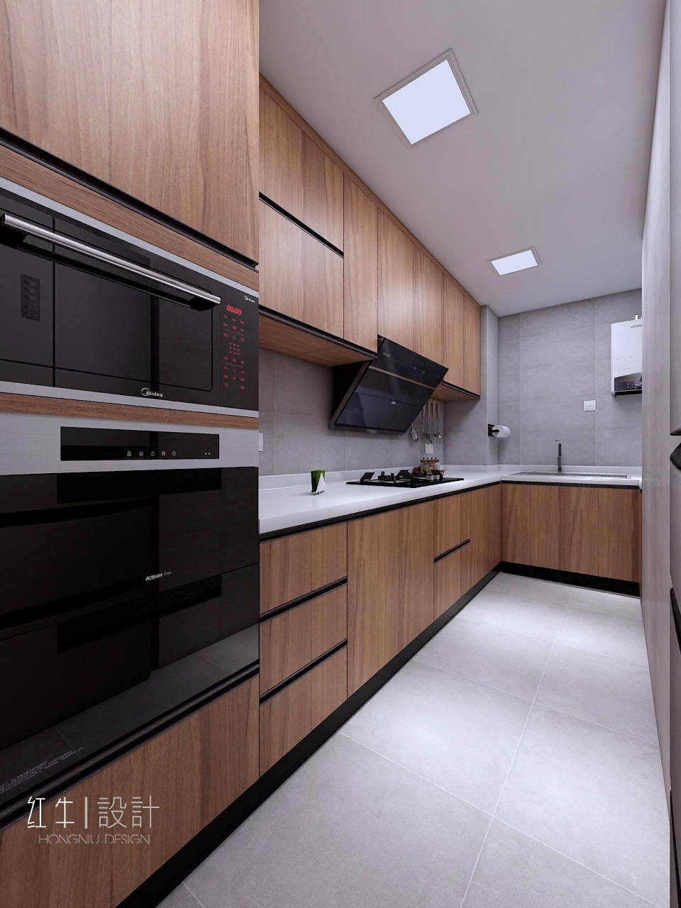 南京保利國際社區(qū)88平米現(xiàn)代簡約風(fēng)格裝修08廚房_水印