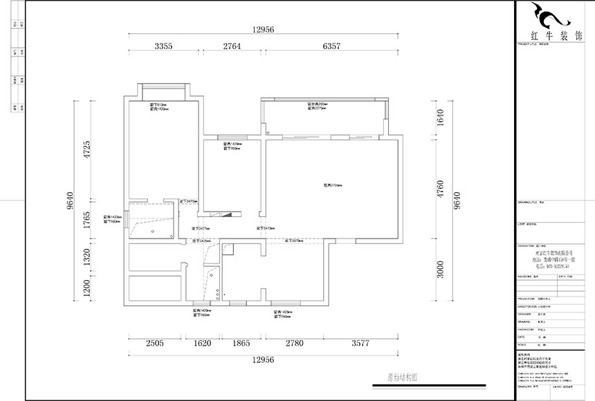水印860x580_熊皓宇_南京市棲霞區(qū)招商公園里135㎡簡(jiǎn)美風(fēng)格裝修_原始結(jié)構(gòu)圖