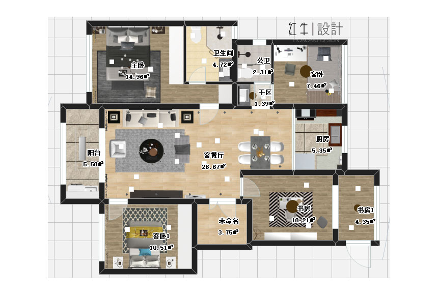 水印860x580_劉萍萍_南京市江寧區(qū)五礦瀾悅方山115㎡簡(jiǎn)約現(xiàn)代風(fēng)格裝修_平面彩圖