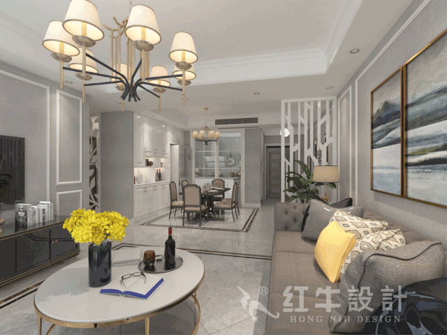 南京老房翻新--即便少掉一個(gè)衛(wèi)生間，也要單獨(dú)的衣帽間！01仇美蓉_康盛花園115㎡輕奢風(fēng)格裝修效果圖