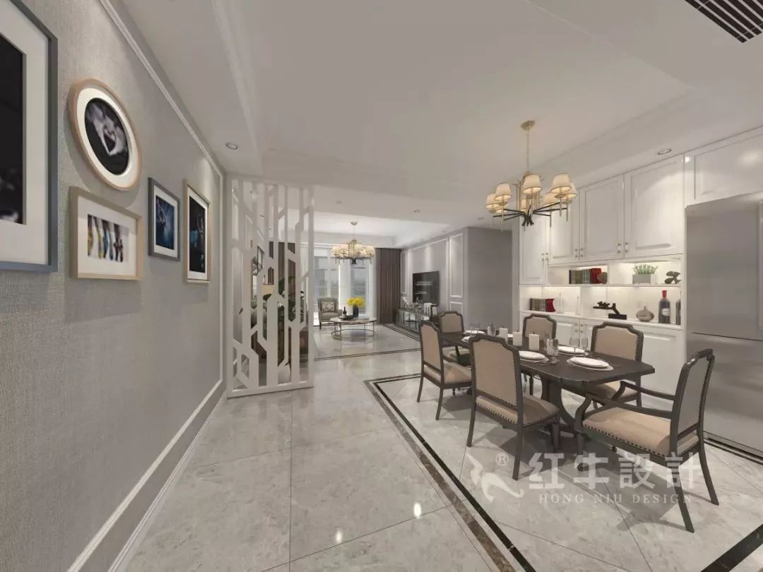 南京老房翻新--即便少掉一個(gè)衛(wèi)生間，也要單獨(dú)的衣帽間！13仇美蓉_康盛花園115㎡輕奢風(fēng)格裝修效果圖_餐廳