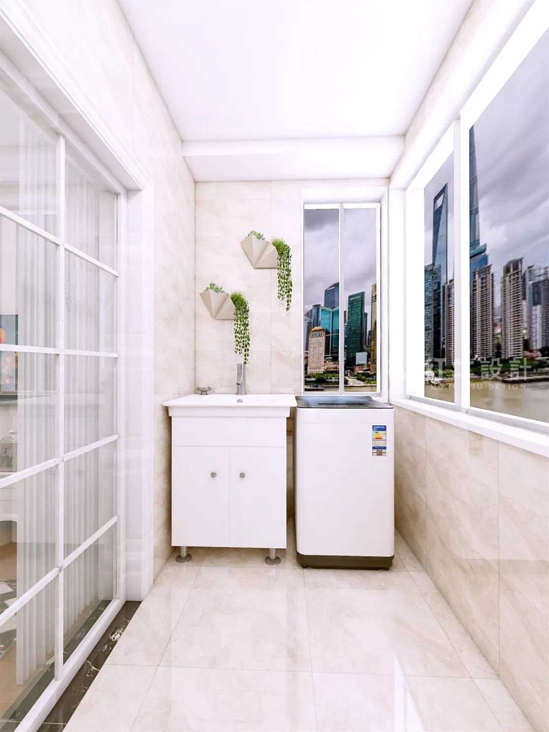 南京恒山花苑106㎡簡(jiǎn)歐風(fēng)格--靜享優(yōu)雅生活10陽(yáng)臺(tái)