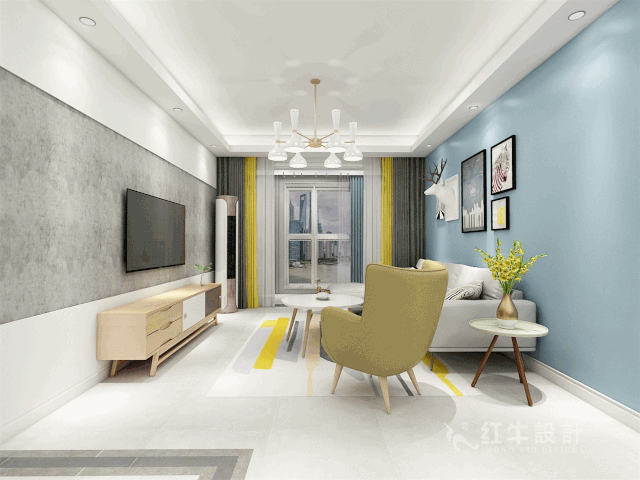 南京萬達(dá)茂99㎡北歐風(fēng)格--摒棄繁瑣的裝飾，打造簡(jiǎn)潔明亮的家居空間！01設(shè)計(jì)師：劉小勇