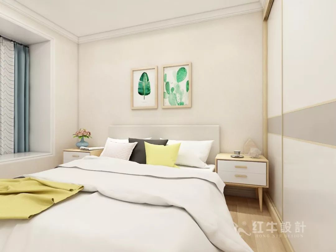 南京萬達(dá)茂99㎡北歐風(fēng)格--摒棄繁瑣的裝飾，打造簡(jiǎn)潔明亮的家居空間！07主臥室