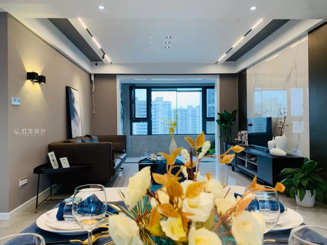 南京保利國際社區(qū)140㎡現(xiàn)代風(fēng)格--四室二廳大戶型，寬敞開闊又舒適！03客廳設(shè)計(jì)