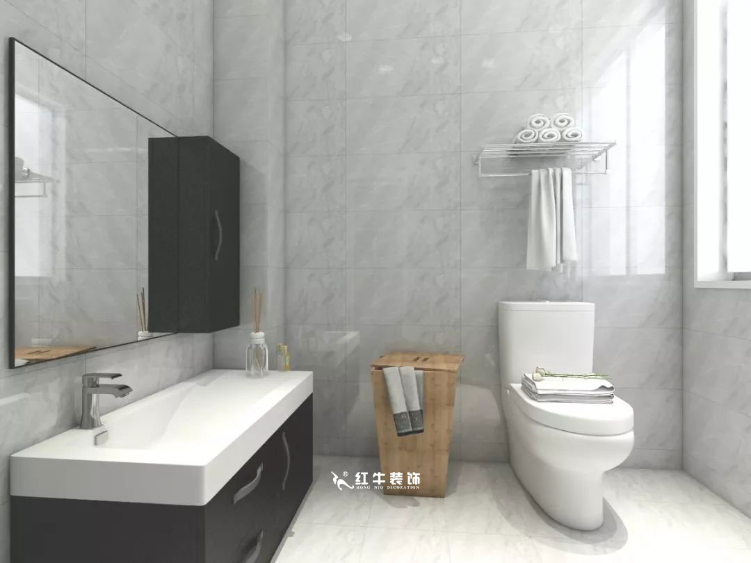 南京商苑新村120㎡現代簡約--深淺有致的色彩搭配09衛(wèi)生間設計+logo