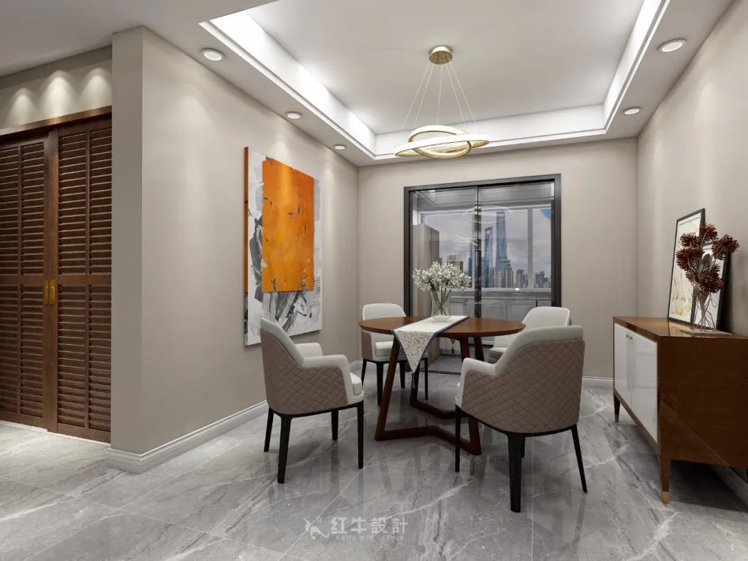 熊皓宇_同曦國際廣場140㎡輕奢風(fēng)格--改善性住房應(yīng)該這樣設(shè)計(jì)07餐廳設(shè)計(jì)_餐廳