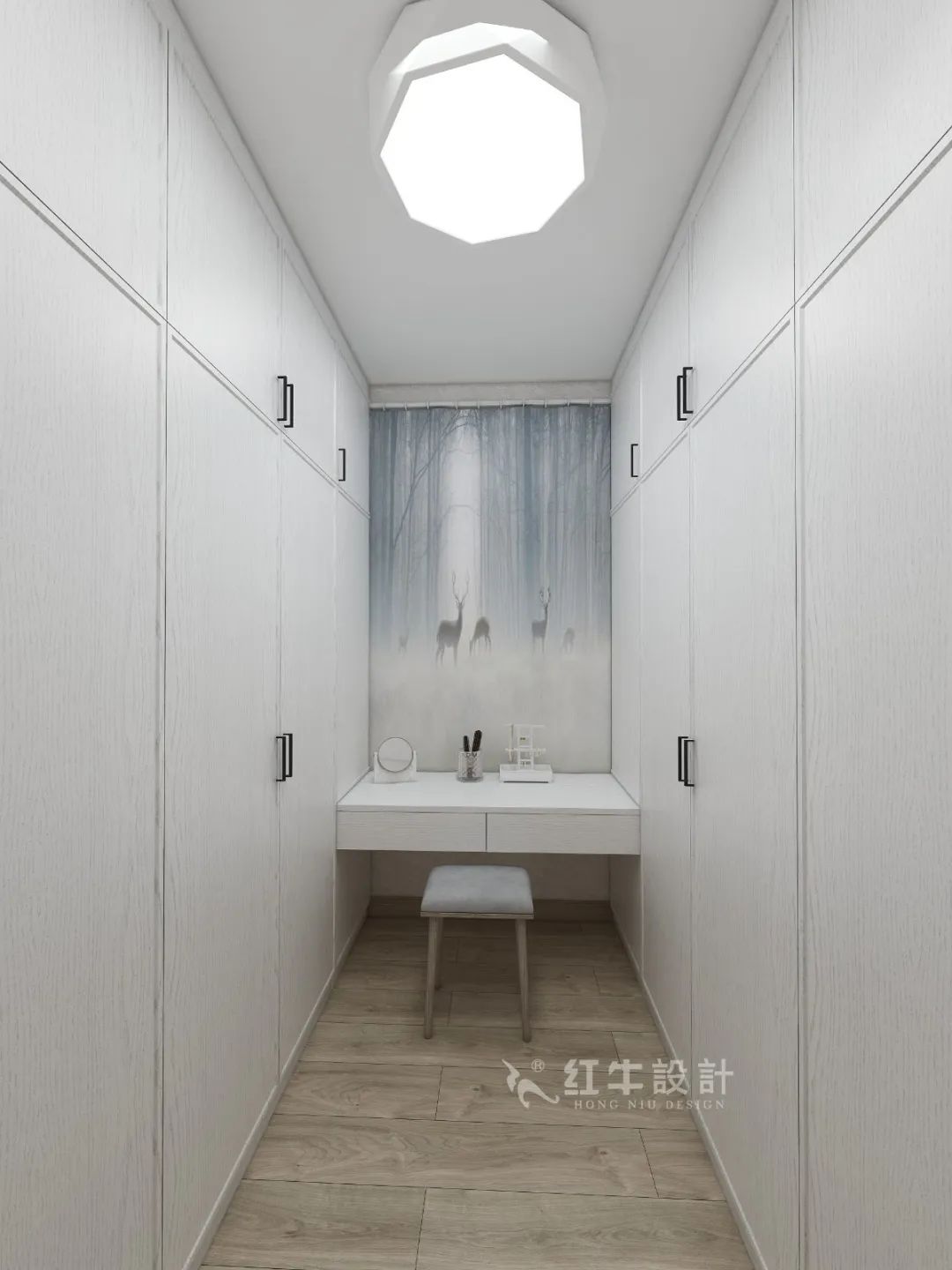 劉萍萍_花崗鴻福城132㎡現(xiàn)代簡(jiǎn)約風(fēng)格_兩套小戶型打通變大宅，中西雙廚房+衣帽間打造品質(zhì)生活！13衣帽間