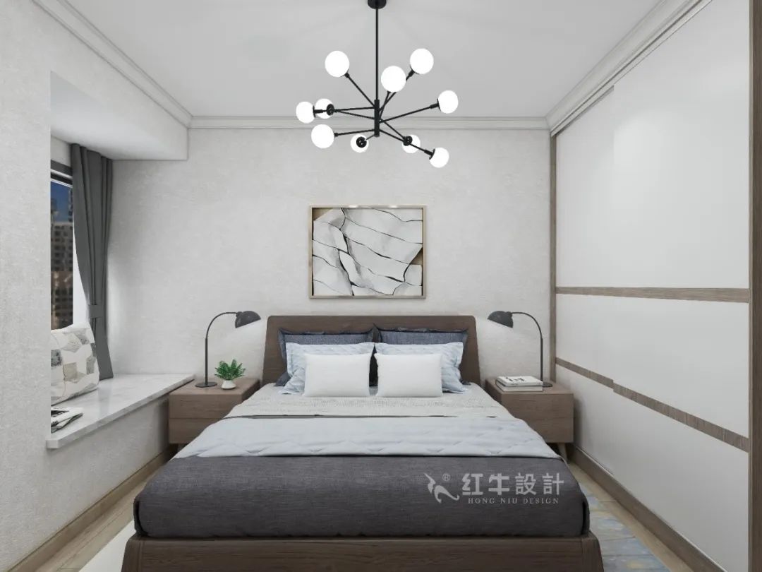 劉萍萍_花崗鴻福城132㎡現(xiàn)代簡(jiǎn)約風(fēng)格_兩套小戶型打通變大宅，中西雙廚房+衣帽間打造品質(zhì)生活！14主臥