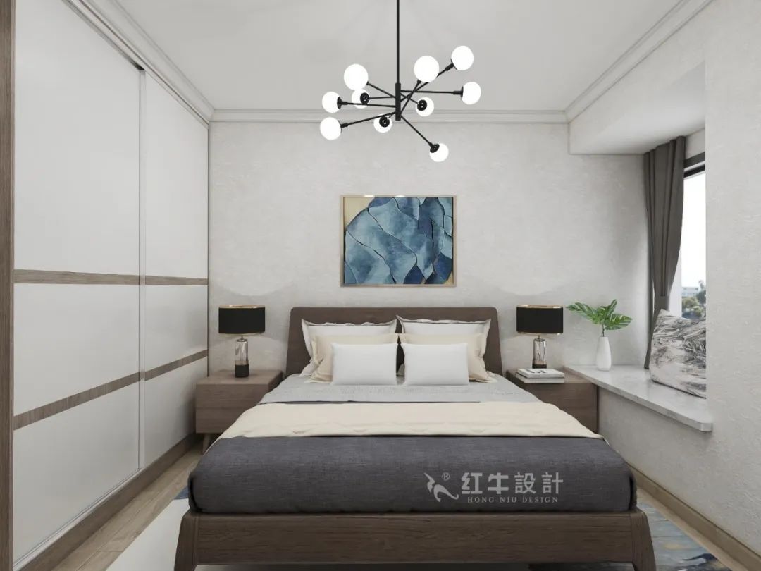 劉萍萍_花崗鴻福城132㎡現(xiàn)代簡(jiǎn)約風(fēng)格_兩套小戶型打通變大宅，中西雙廚房+衣帽間打造品質(zhì)生活！16次臥