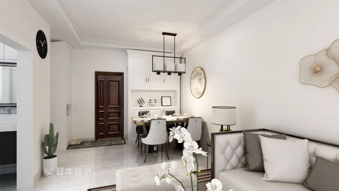 魏明花_明發(fā)財(cái)富中心63㎡新中式風(fēng)格--小戶型大利用02客餐廳