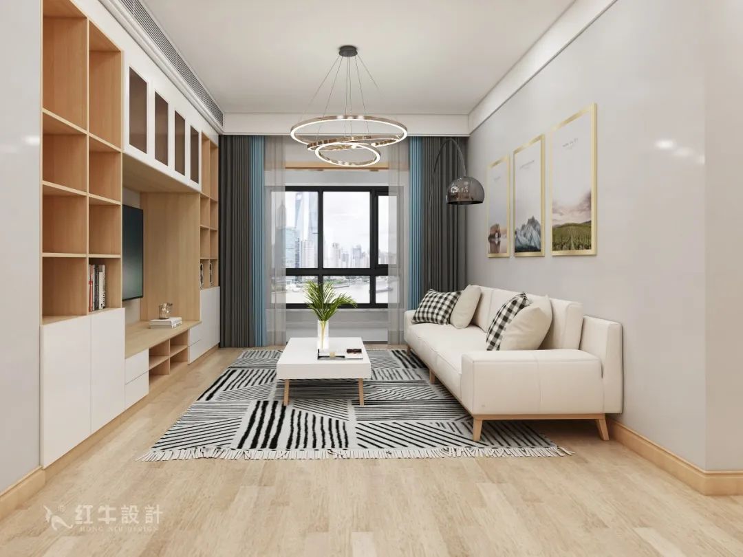 劉萍萍_紅牛設計--保利金地貝克105㎡北歐風格07效果圖欣賞_餐廳