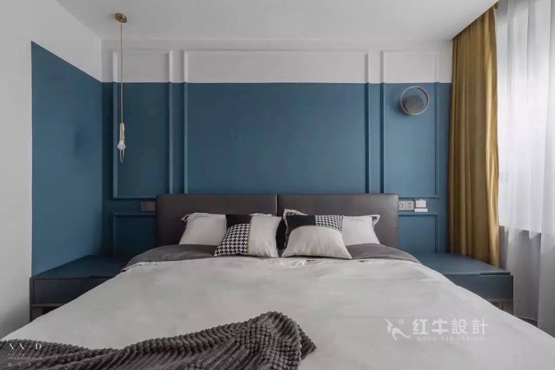 蔣琛_紅牛設(shè)計--電建洺悅府160㎡現(xiàn)代風(fēng)格09效果圖欣賞_主臥