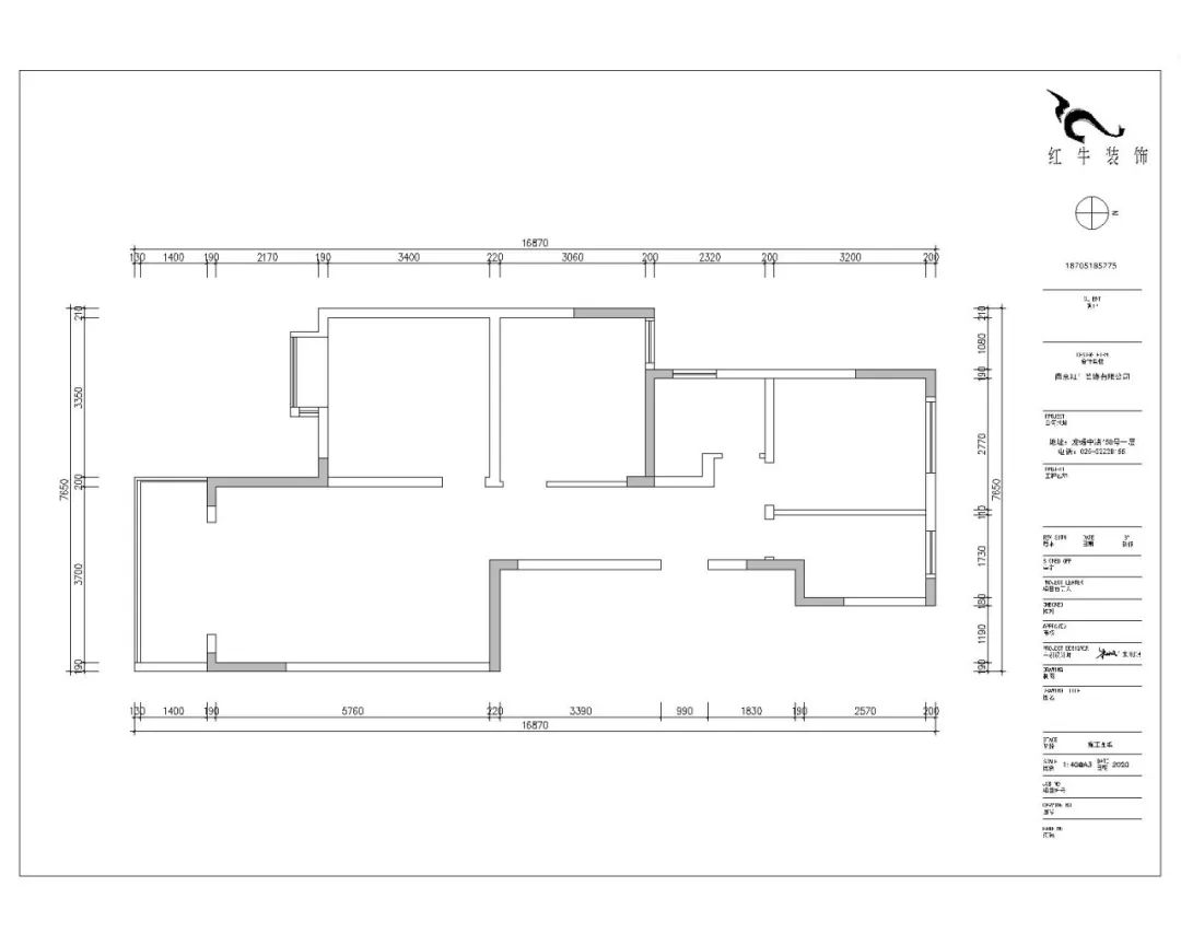 朱明琪_紅牛設(shè)計--中垠紫金官邸105㎡(C3戶型)新中式風(fēng)格02戶型分析_原始結(jié)構(gòu)圖