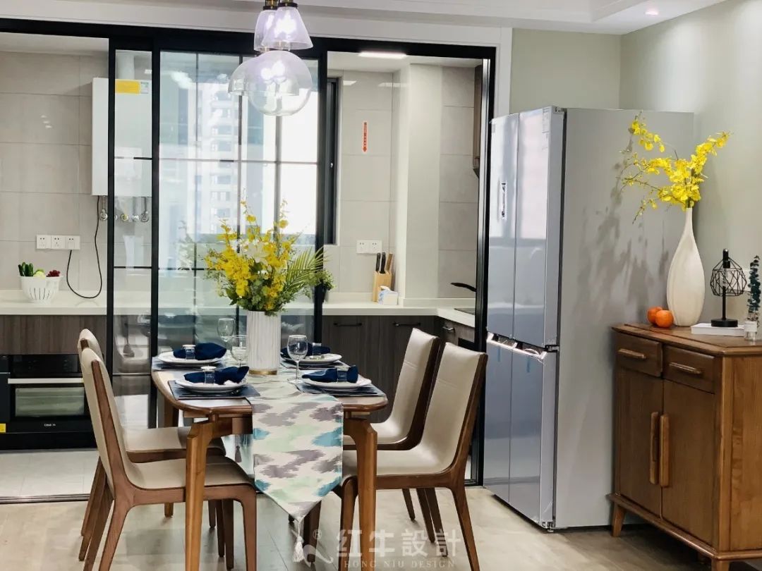 保利國(guó)際社區(qū)95㎡北歐風(fēng)格--記錄毛坯到美家的蛻變過(guò)程04實(shí)景效果_餐廳