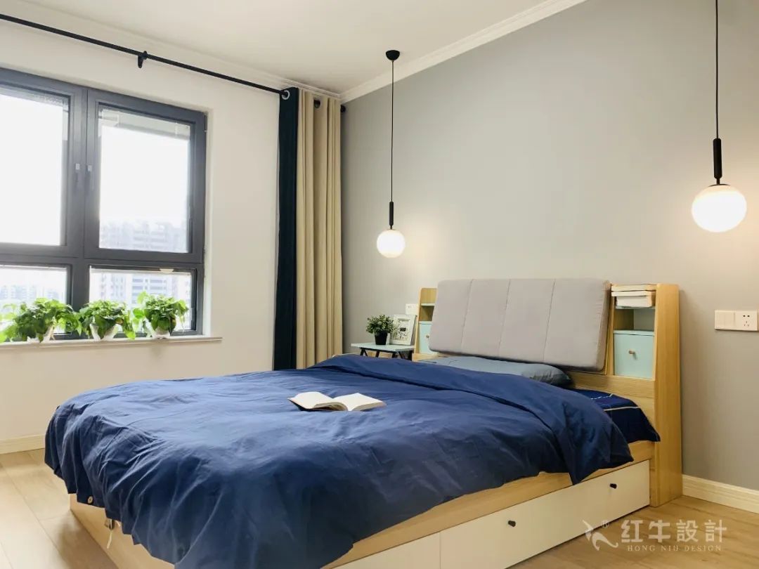 孟憲濤_保利國際社區(qū)115㎡現(xiàn)代北歐--簡潔明亮之家，一人獨居太愜意！13實景效果_主臥