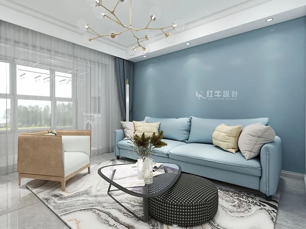 朱明琪_禧和苑89㎡北歐風(fēng)格--經(jīng)典小三房設(shè)計05客廳設(shè)計