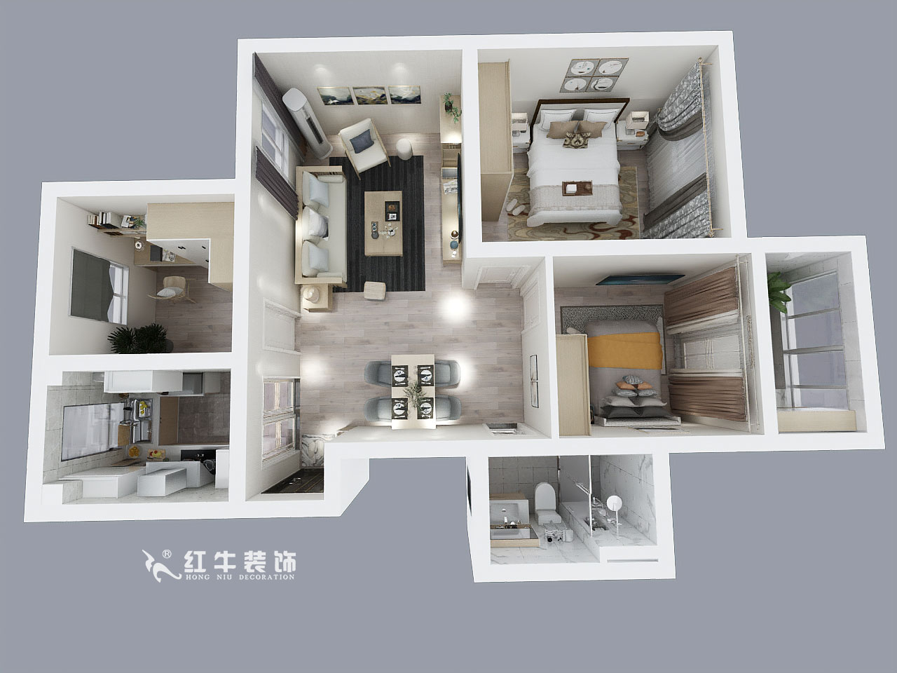 仇美蓉_石埠灣云霞居9-3-609-90㎡-北歐風(fēng)格_鳥瞰圖+logo