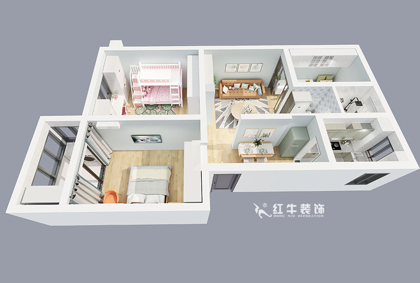 魏明花_西康路3號12-402-85㎡-北歐風(fēng)格_鳥瞰圖