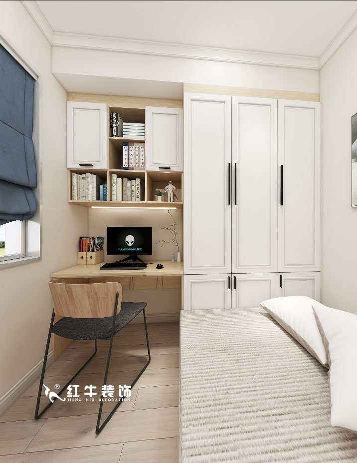 顧娟_金地都會(huì)意境118㎡現(xiàn)代風(fēng)格--弧形沙發(fā)設(shè)計(jì)，獨(dú)特有創(chuàng)意！10書房設(shè)計(jì)+