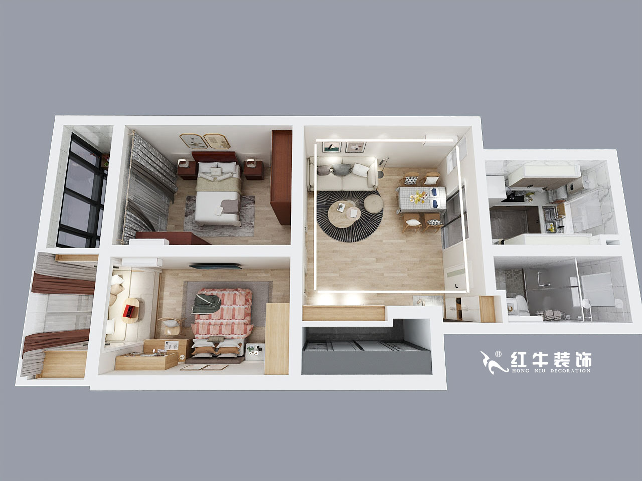 吳波_張公橋2-28-502-89㎡-現(xiàn)代風格_鳥瞰圖