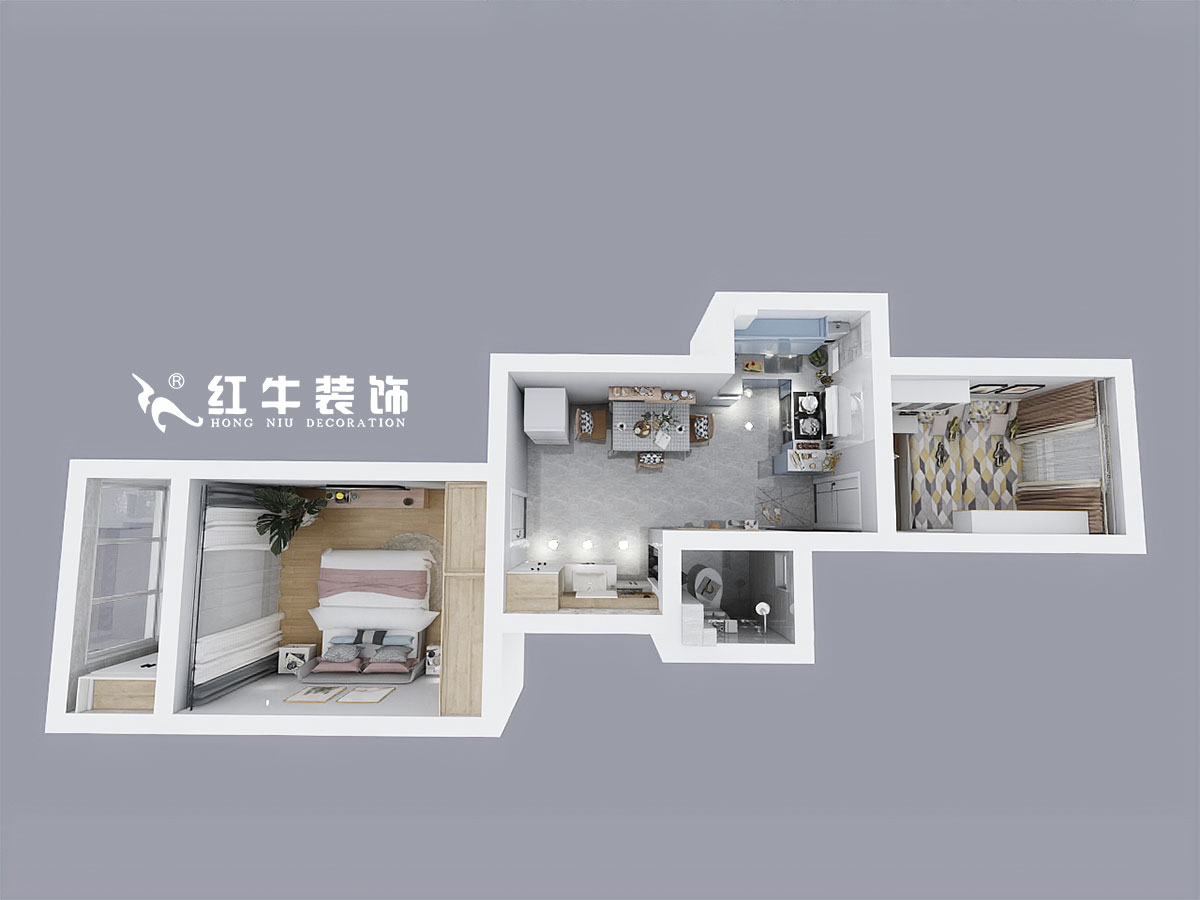 熊皓宇_小楊村12-406-60㎡-現(xiàn)代風格_鳥瞰圖