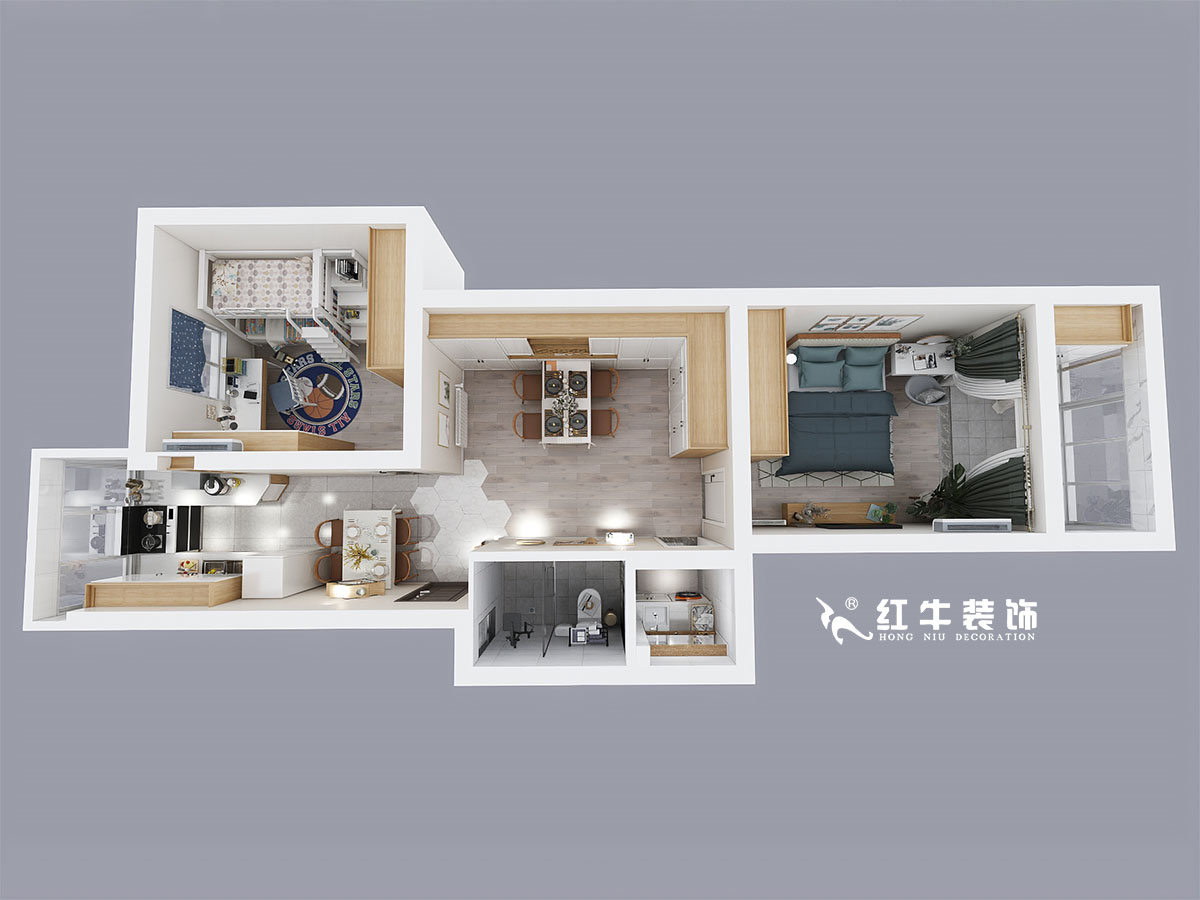 孟憲濤_寧工新寓141號(hào)502-70㎡-現(xiàn)代北歐風(fēng)格_鳥瞰圖