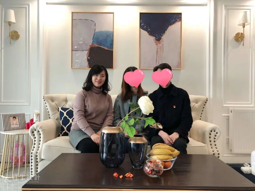 85后夫婦的美式輕奢家，起名“海藍(lán)之謎”！01設(shè)計(jì)師與業(yè)主的合照