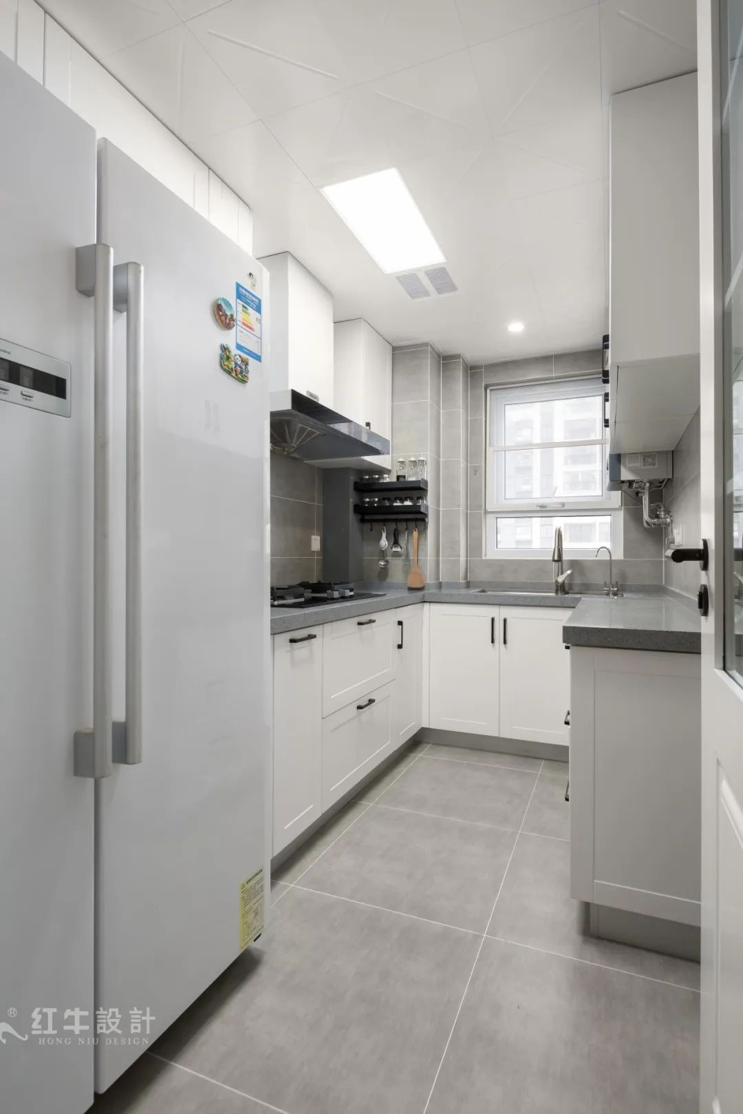 85后夫婦的美式輕奢家，起名“海藍(lán)之謎”！10廚房