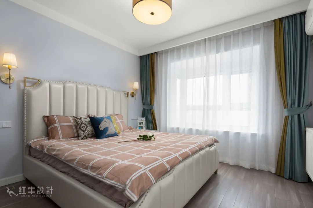 85后夫婦的美式輕奢家，起名“海藍(lán)之謎”！11臥室