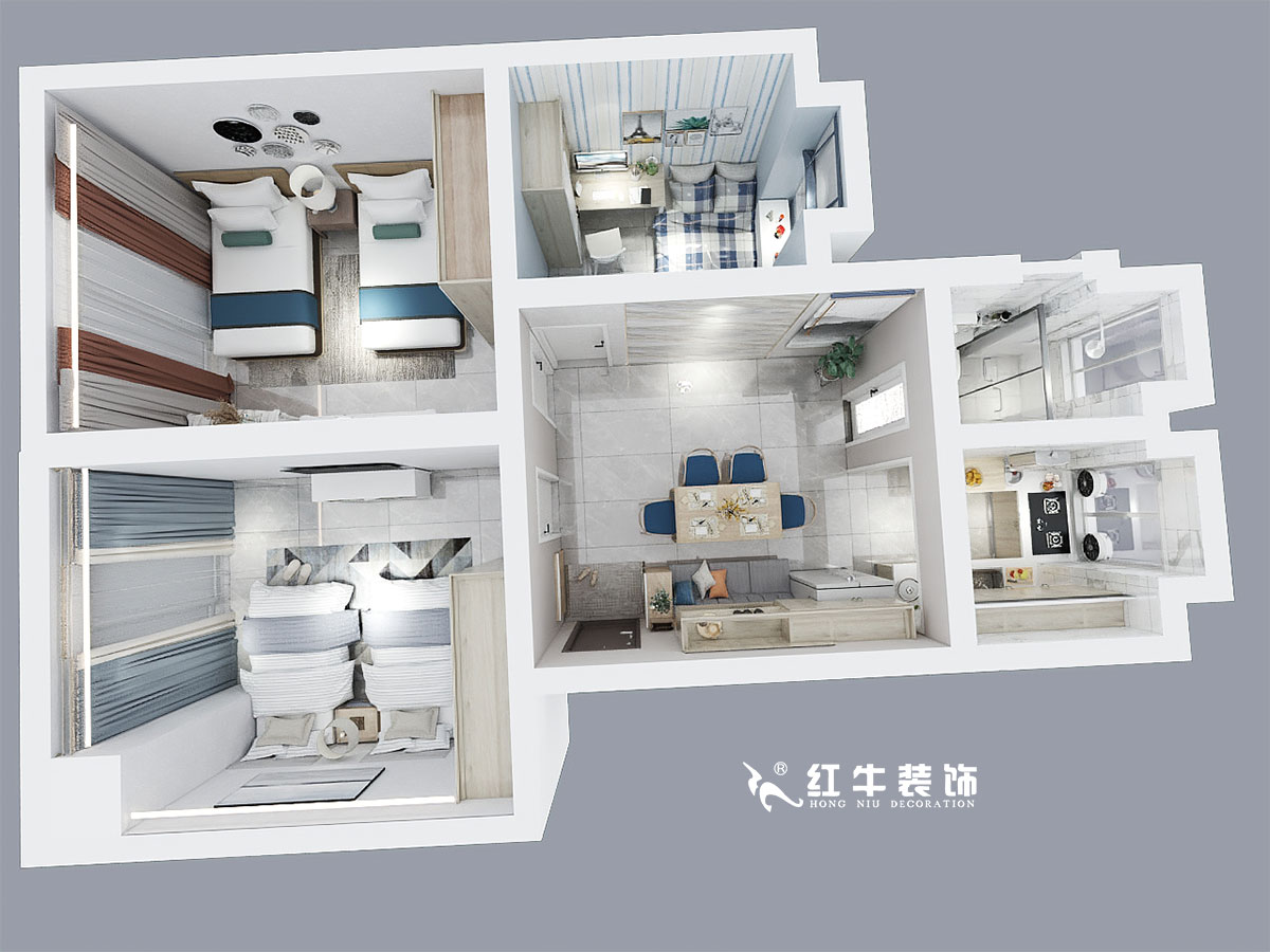 仇美蓉_苜蓿園大街1號(hào)49-106（苜蓿園東街1號(hào)49-106）-70㎡-北歐風(fēng)格_鳥瞰圖