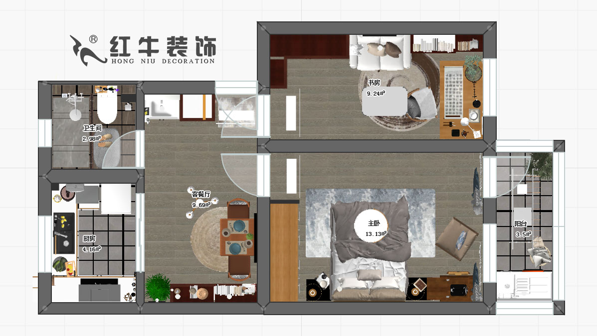 賈庭_小心橋東街42-1-3-201-55㎡-現(xiàn)代簡(jiǎn)中風(fēng)格00彩平圖