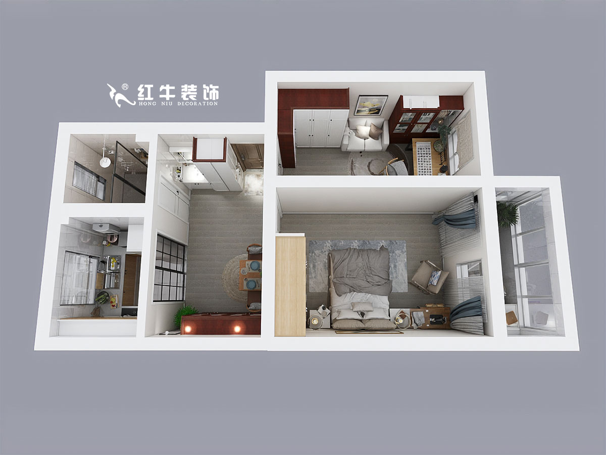 賈庭_小心橋東街42-1-3-201-55㎡-現(xiàn)代簡(jiǎn)中風(fēng)格00鳥瞰圖