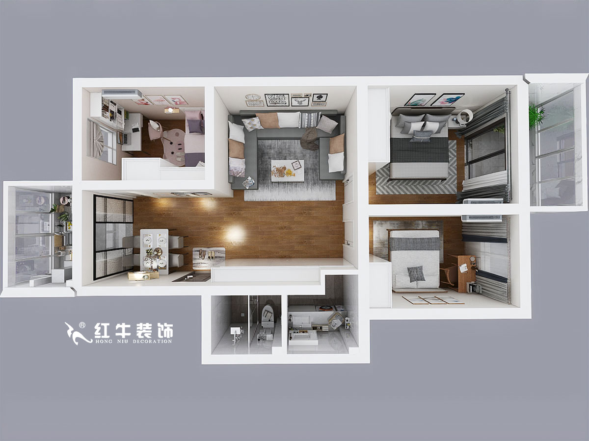 朱彥_羅廊巷2號(hào)2-2-701-90㎡-簡(jiǎn)約風(fēng)格00鳥瞰圖