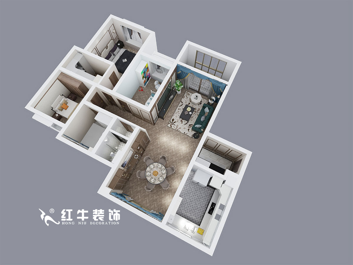 陸利民_雅居樂濱江國際13-1-2501-140㎡-美式輕奢風(fēng)格00鳥瞰圖