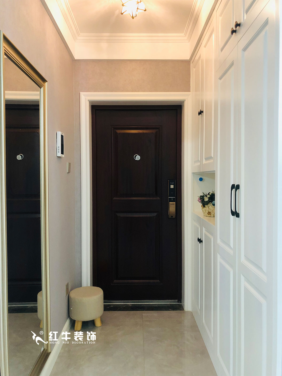 【實(shí)景案例】張智猿_紫金未來城-140㎡-美式輕奢風(fēng)格_全包20萬01過道