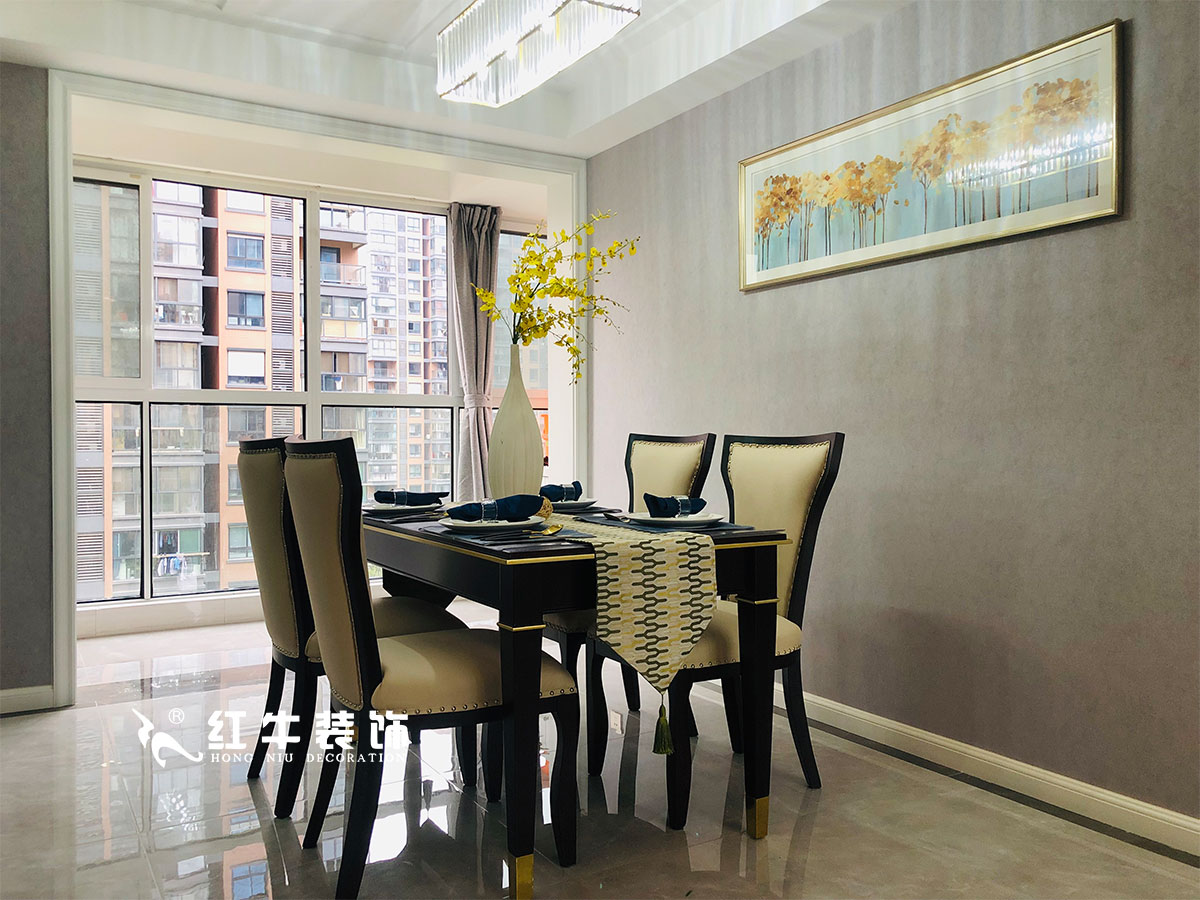 【實(shí)景案例】張智猿_紫金未來城-140㎡-美式輕奢風(fēng)格_全包20萬07餐廳