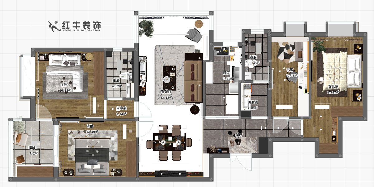 郭志成_翠屏國(guó)際廣場(chǎng)苑15-505-150㎡-現(xiàn)代中式風(fēng)格00彩平圖