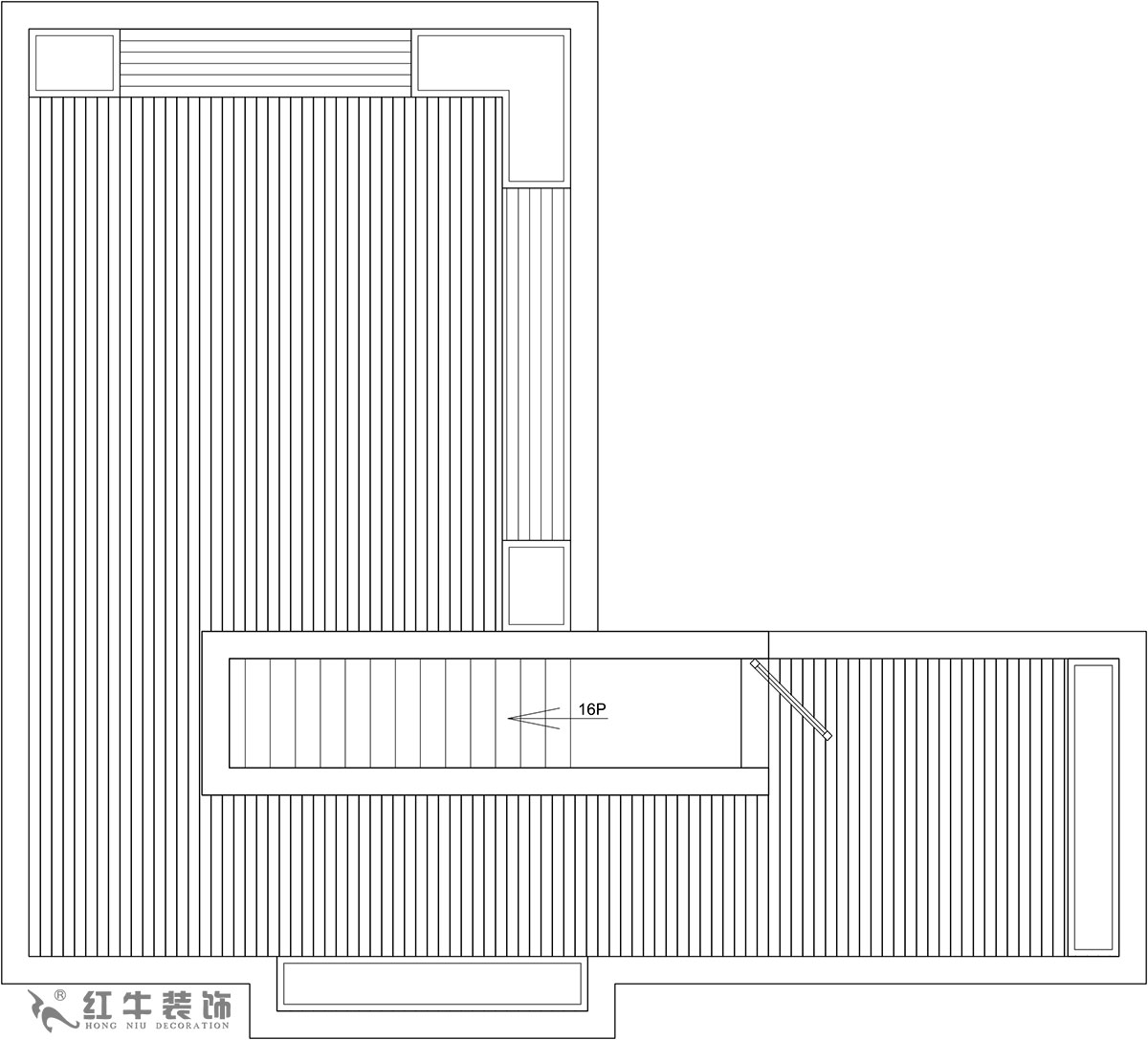 【實(shí)景案例】余瑋_棲園-200㎡-輕奢風(fēng)格_4室3廳3衛(wèi)（新房裝修）_全包35萬00_06頂樓則是全敞開式露臺(tái)，提供很大的綠植場(chǎng)地。
