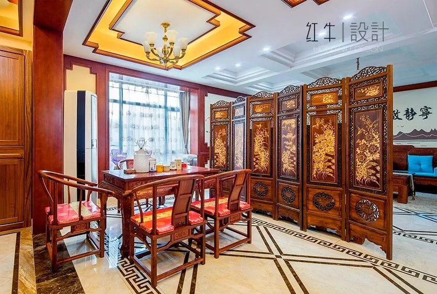 吳波_紅牛設(shè)計(jì) · 大宅--280㎡ · 中式古典風(fēng)格 · 湯山東湖麗島03
