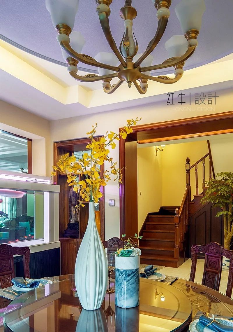 吳波_紅牛設(shè)計(jì) · 大宅--280㎡ · 中式古典風(fēng)格 · 湯山東湖麗島05
