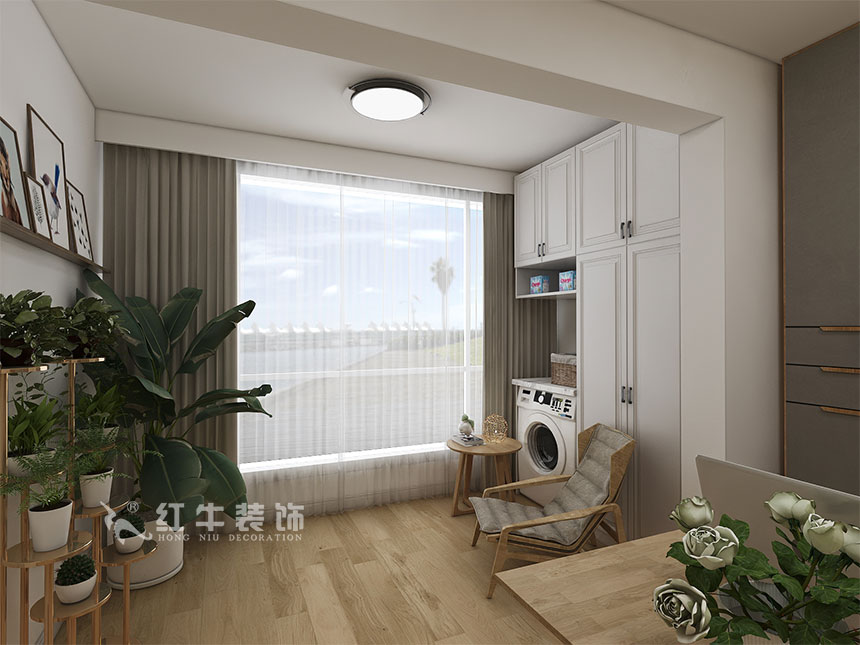 魏利利_津橋華府82㎡現(xiàn)代簡(jiǎn)約｜顛覆傳統(tǒng)客廳，即是休閑書吧又是影院06陽臺(tái)