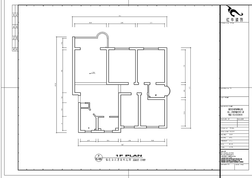 魏明花_梅花山莊21-201-702-153㎡-現(xiàn)代簡(jiǎn)約風(fēng)格_4室2廳2衛(wèi)（二手房裝修）_定制家￥260000_全包26萬(wàn)00_01原始結(jié)構(gòu)圖_梅花山莊21-201