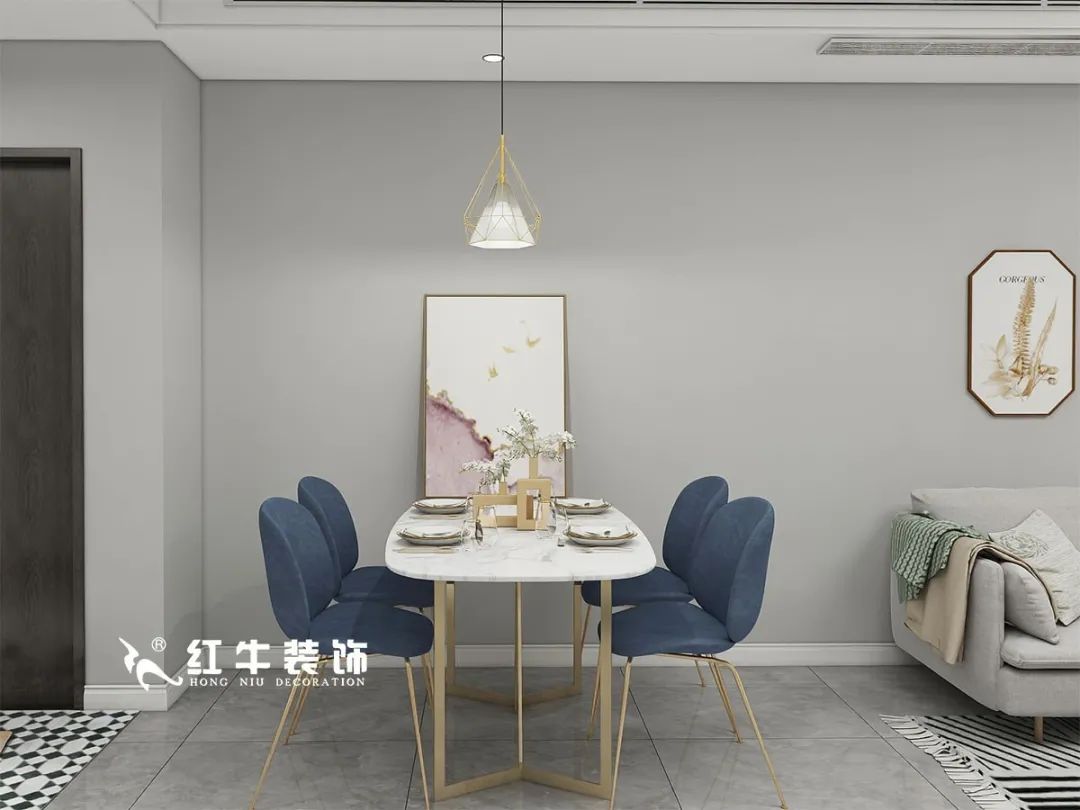 劉萍萍_仙龍灣山莊90㎡輕奢風格｜加入一點金屬線條，這個家高級又溫柔！04